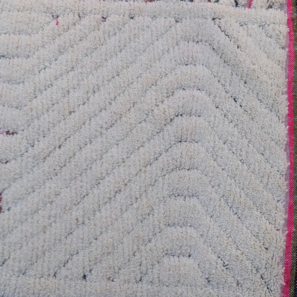 Moroccan custom rug from Beni Ourain, Wool, White