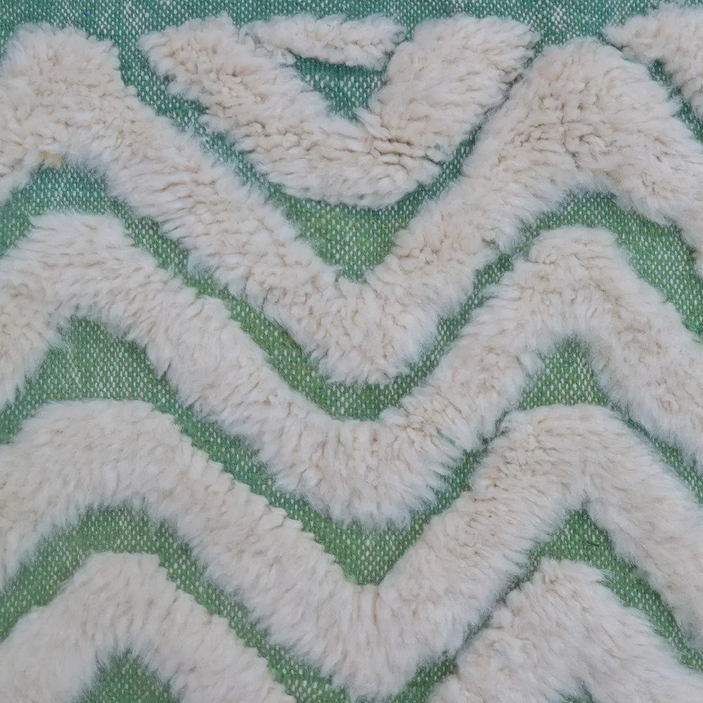 Moroccan custom rug from Beni Ourain, Wool, Green