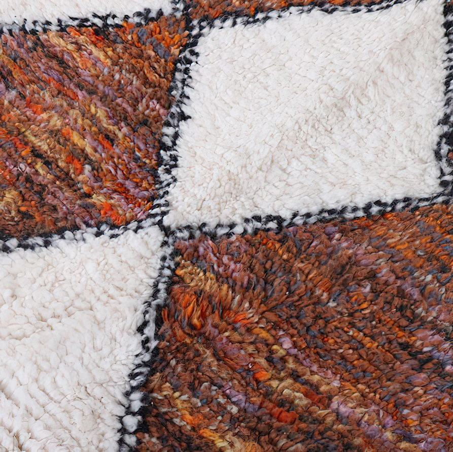 Moroccan custom rug from Beni Ourain, Wool, Colorful