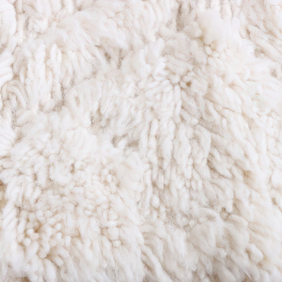 Moroccan custom rug from Beni Ourain, Wool, White