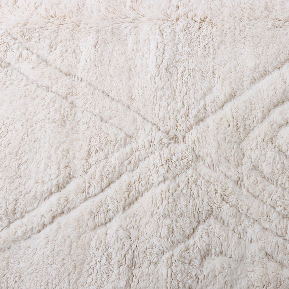 Moroccan custom rug from Beni Ourain, Wool, White