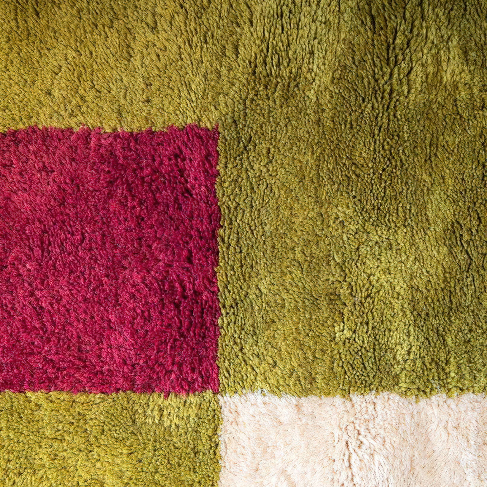 Moroccan custom rug from Beni Ourain, Wool, Green