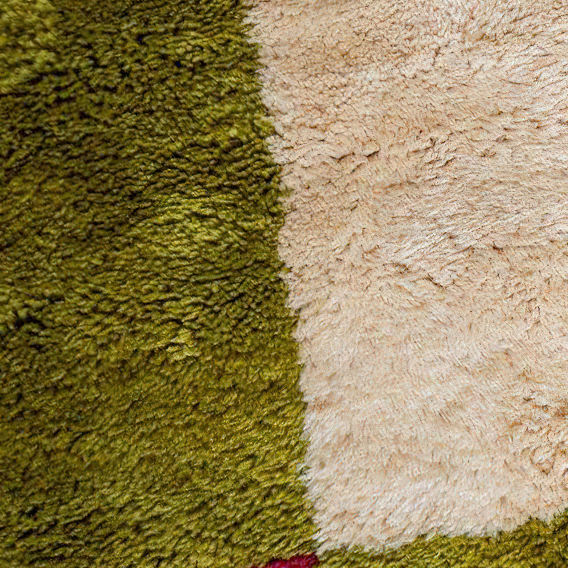 Moroccan custom rug from Beni Ourain, Wool, Green