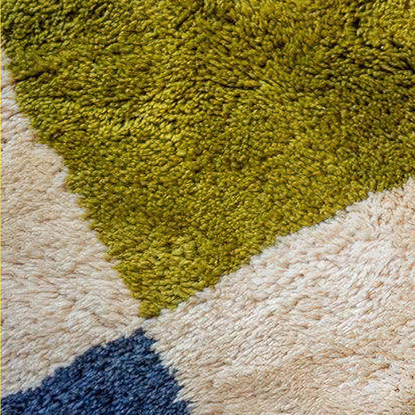 Moroccan custom rug from Beni Ourain, Wool, Green