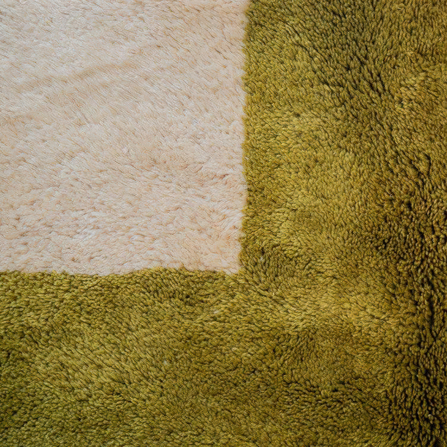 Moroccan custom rug from Beni Ourain, Wool, Green