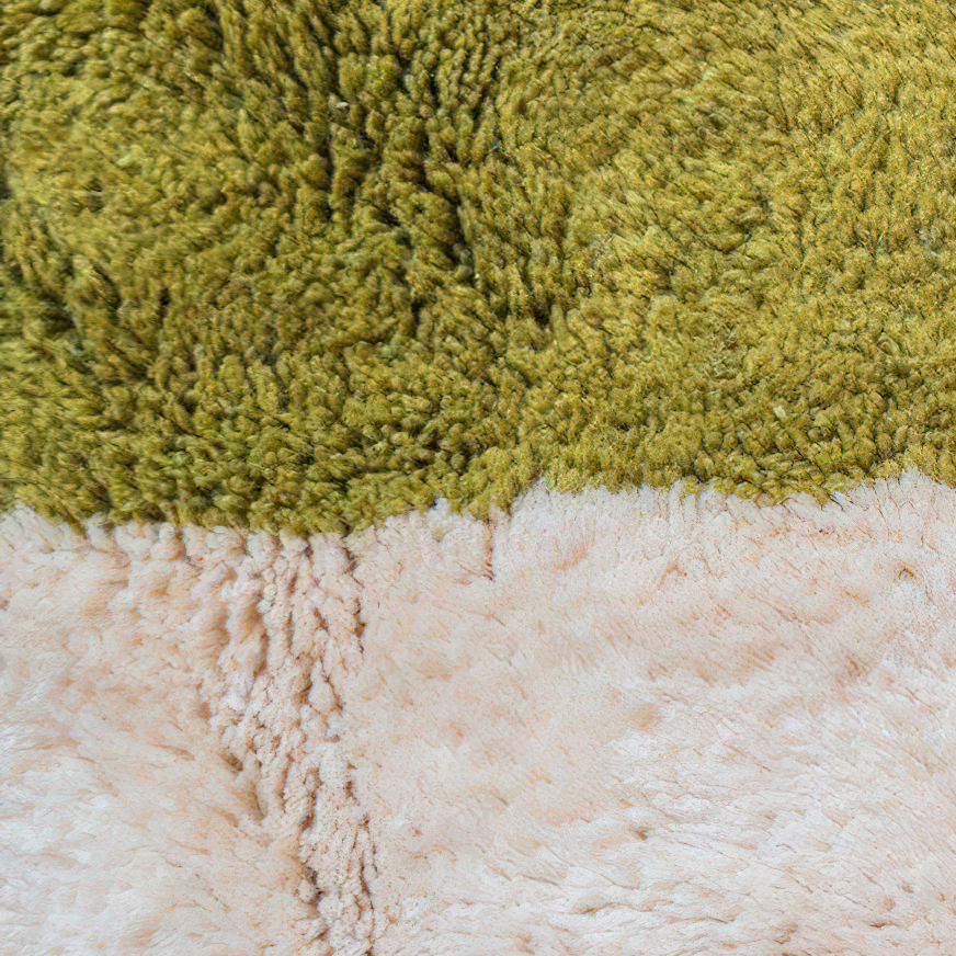 Moroccan custom rug from Beni Ourain, Wool, Green