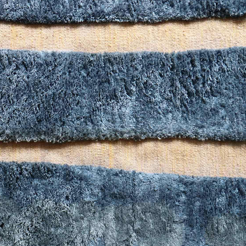 Moroccan custom rug from Beni Ourain, Wool, Blue