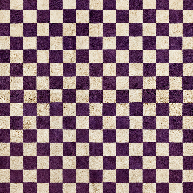 Moroccan custom rug from Beni Ourain, Wool, Purple
