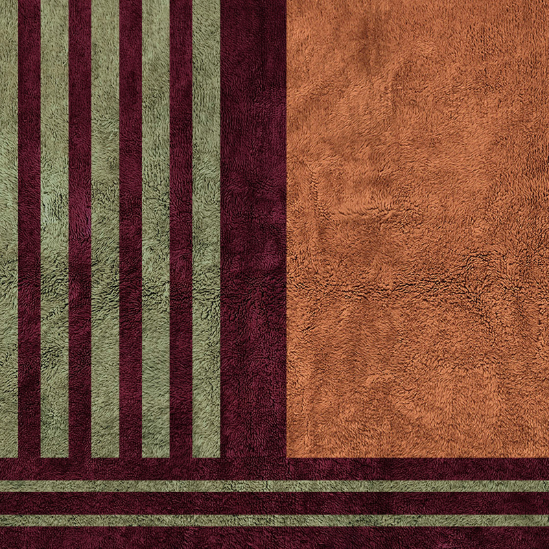 Moroccan custom rug from Beni Ourain, Wool, Green