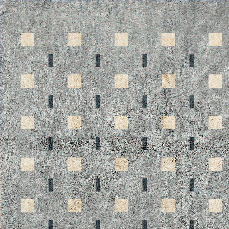 Moroccan custom rug from Beni Ourain, Wool, Gray