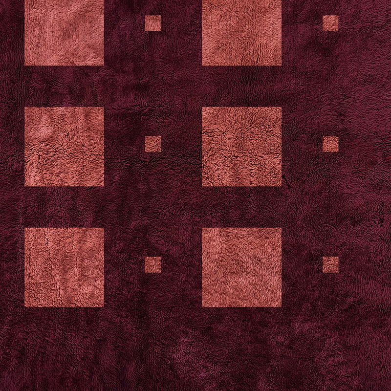 Moroccan custom rug from Beni Ourain, Wool, Red