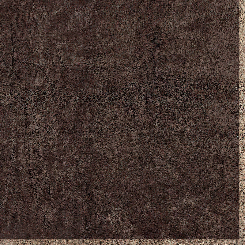 Moroccan custom rug from Beni Ourain, Wool, Brown