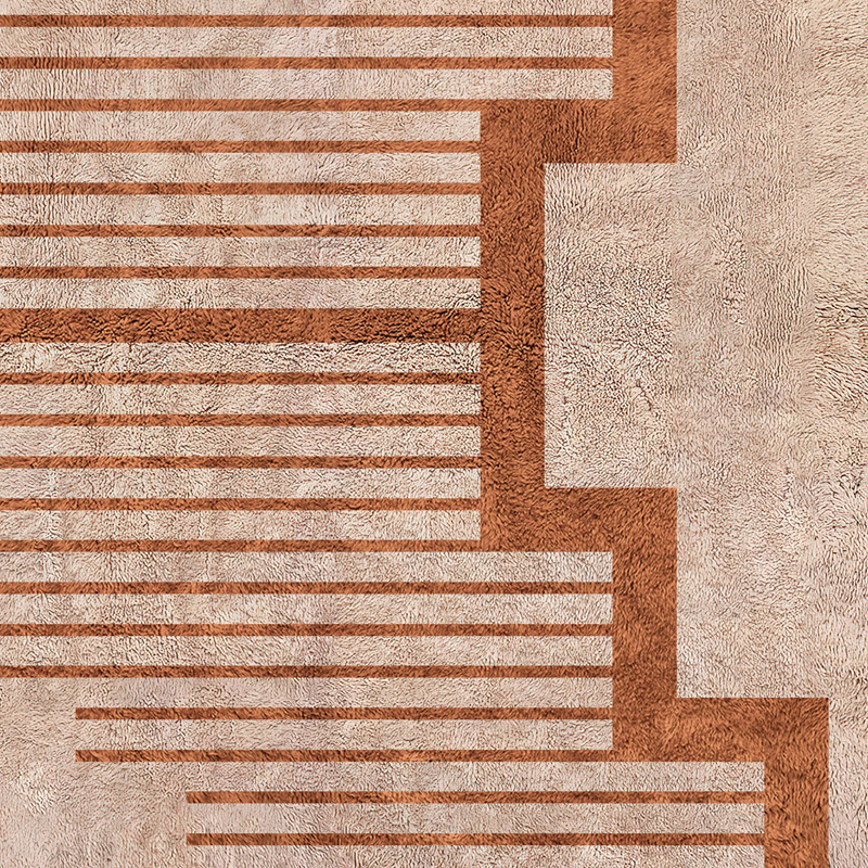 Moroccan custom rug from Beni Ourain, Wool, White