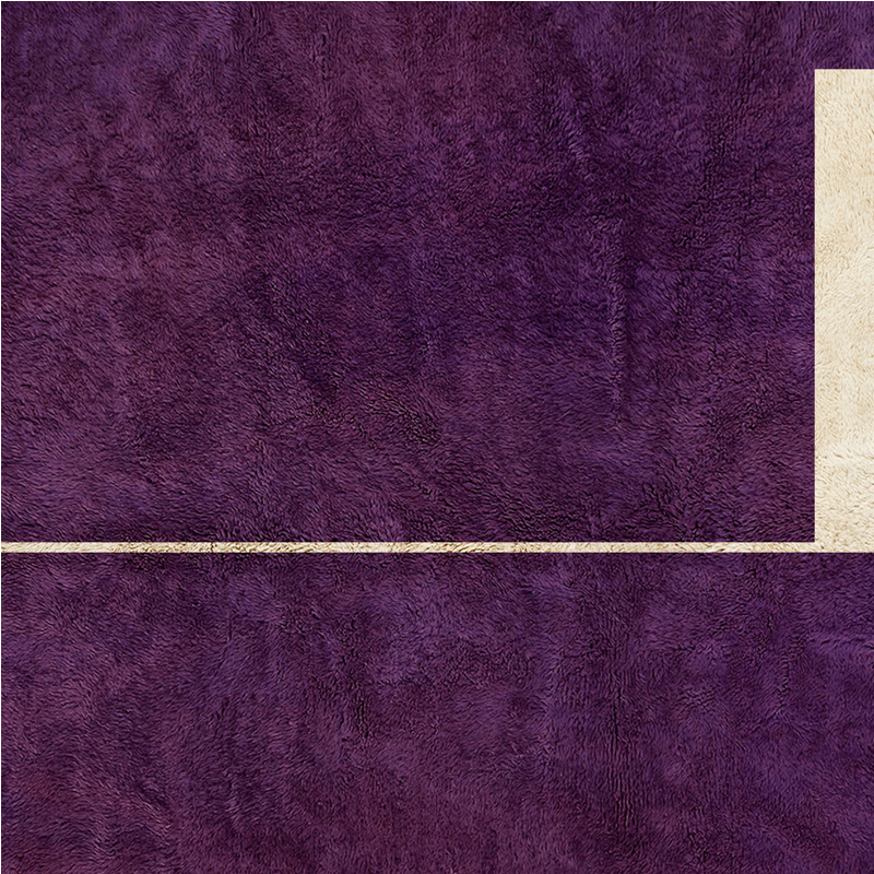 Moroccan custom rug from Beni Ourain, Wool, Purple