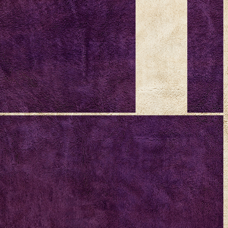 Moroccan custom rug from Beni Ourain, Wool, Purple