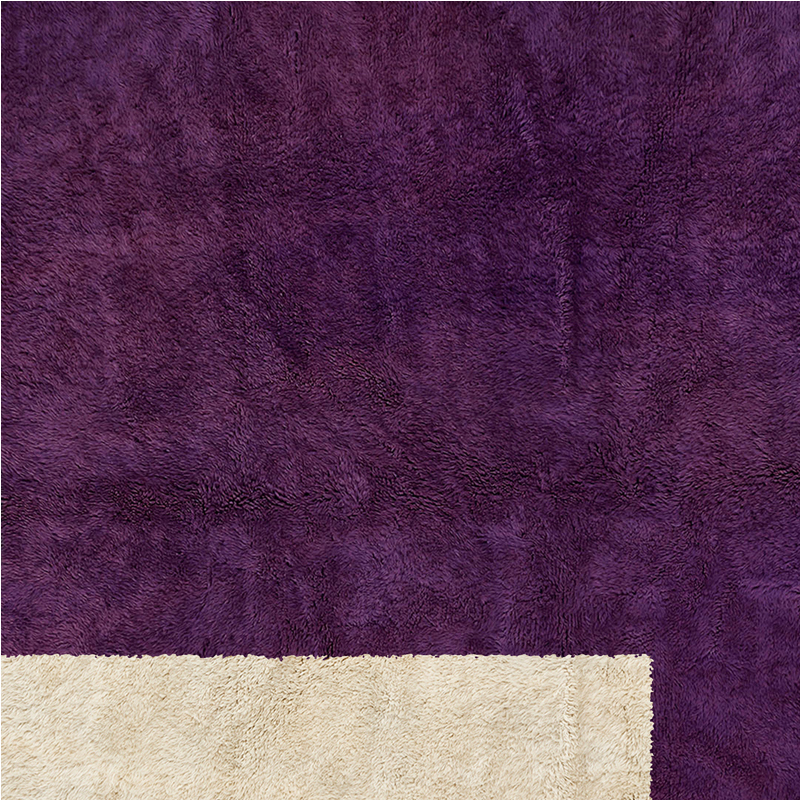 Moroccan custom rug from Beni Ourain, Wool, Purple