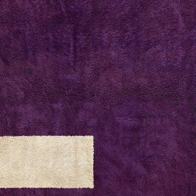 Moroccan custom rug from Beni Ourain, Wool, Purple