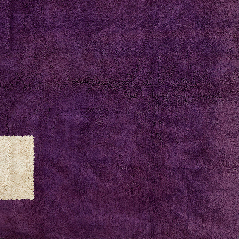 Moroccan custom rug from Beni Ourain, Wool, Purple
