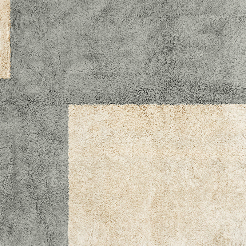 Moroccan custom rug from Beni Ourain, Wool, Gray