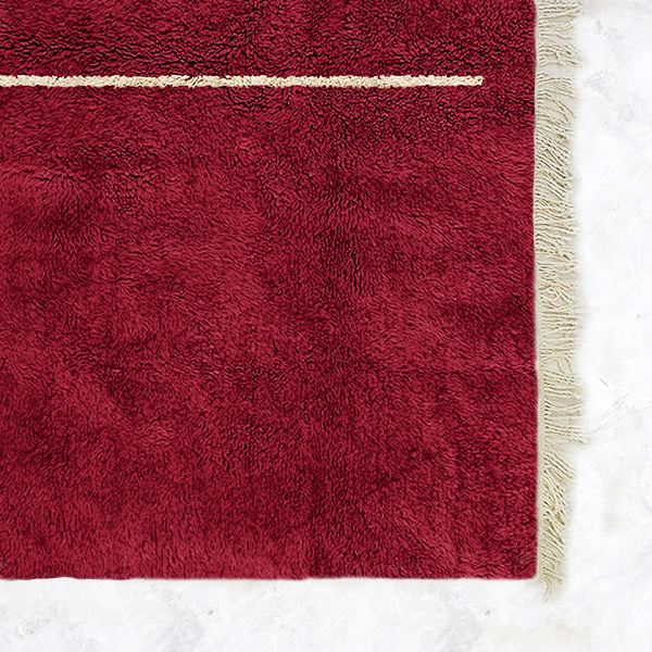 Moroccan custom rug from Beni Ourain, Wool, Red