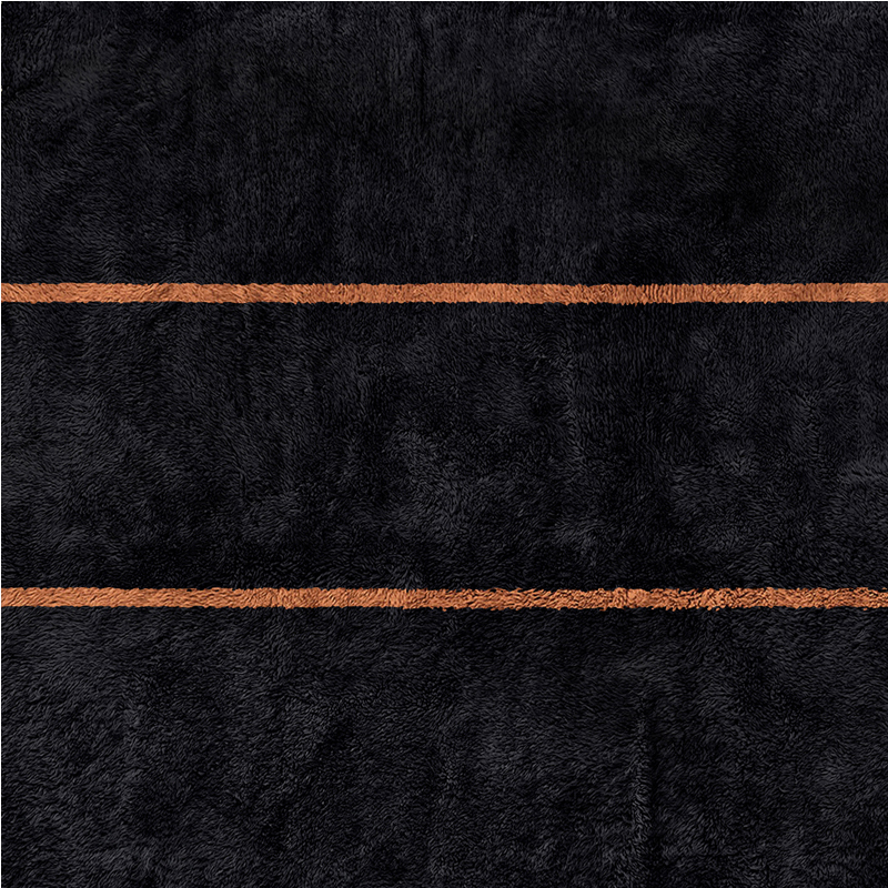 Moroccan custom rug from Beni Ourain, Wool, Black