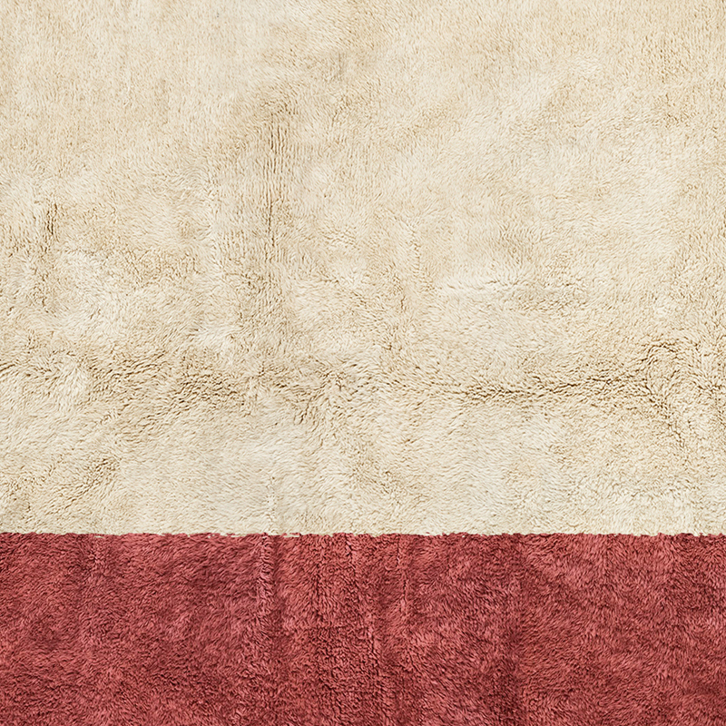 Moroccan custom rug from Beni Ourain, Wool, Red