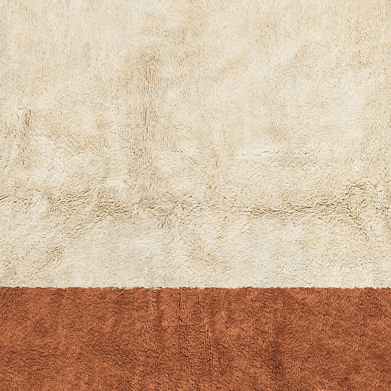 Moroccan custom rug from Beni Ourain, Wool, Orange