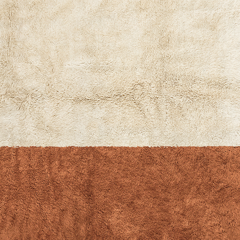 Moroccan custom rug from Beni Ourain, Wool, Orange