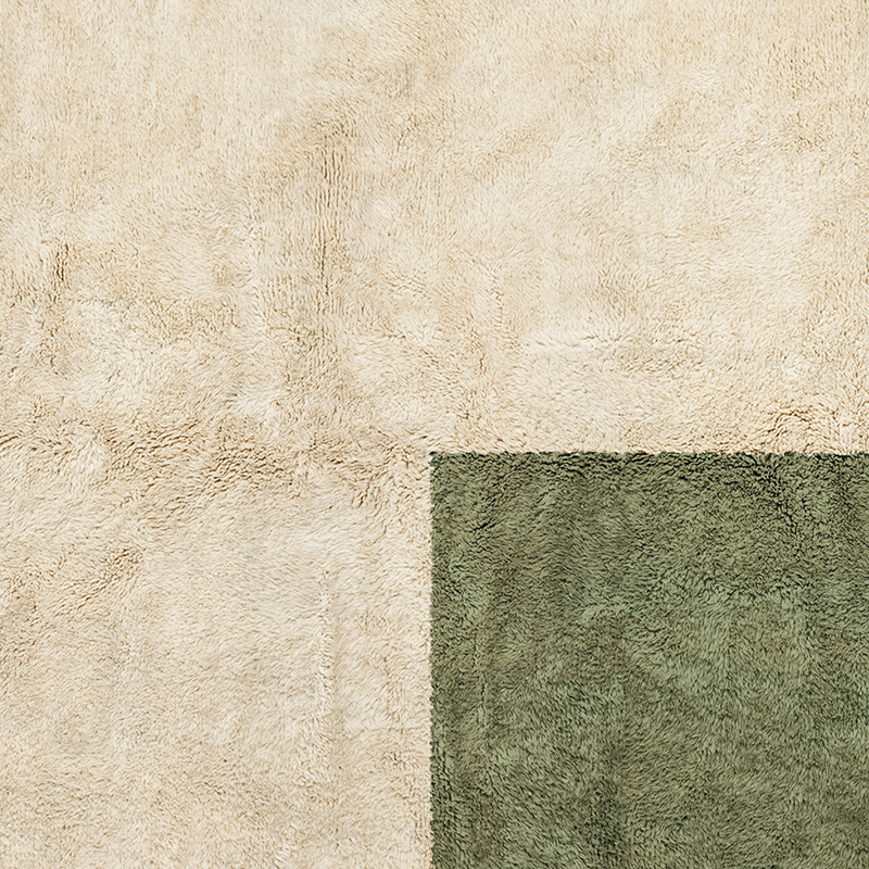 Moroccan custom rug from Beni Ourain, Wool, Green