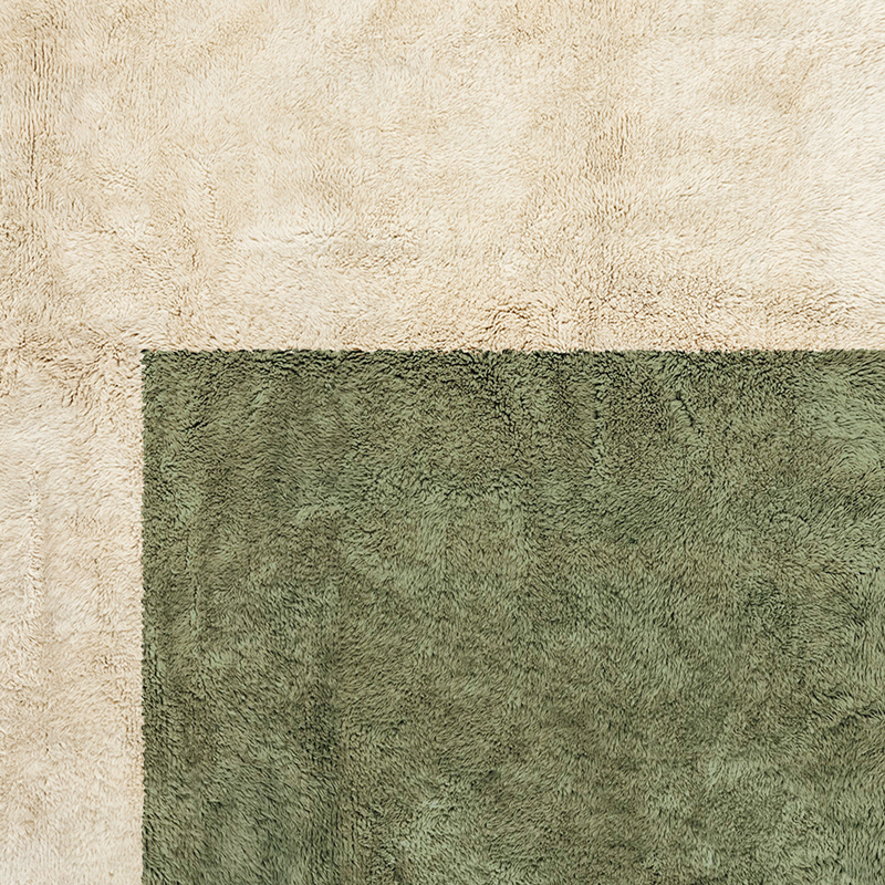 Moroccan custom rug from Beni Ourain, Wool, Green