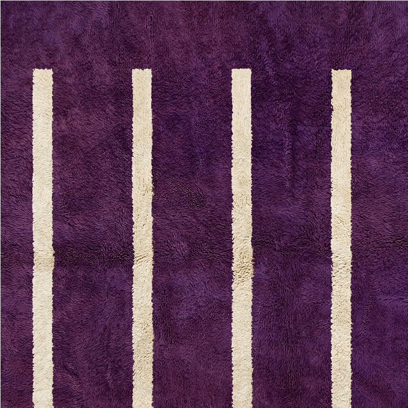 Moroccan custom rug from Beni Ourain, Wool, Purple