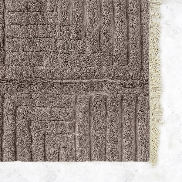 Moroccan custom rug from Beni Ourain, Wool, Gray