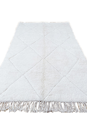 White Textured Area Rug 3532